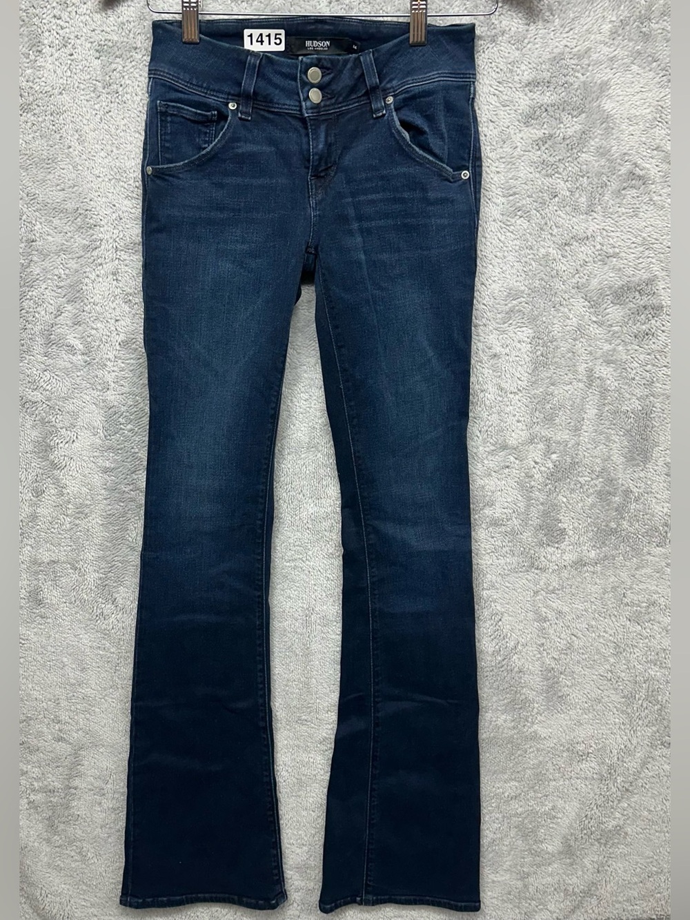 Hudson Signature Bootcut Jeans Dark Wash Mid Rise Stretch Denim Size 24 Y2K